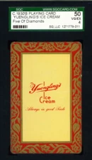 1930's Yuengling's Ice Cream "Playing Card" Five Of Diamonds - SGC 50 (VG/EX)