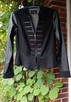 Tredy Jacke Damen, Größe 38, schwarz, mit vielen Akzenten 