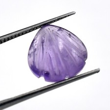 Natural Amethyst Briolette Loose Shell Shape Carving Gemstones For Jewelry Makin