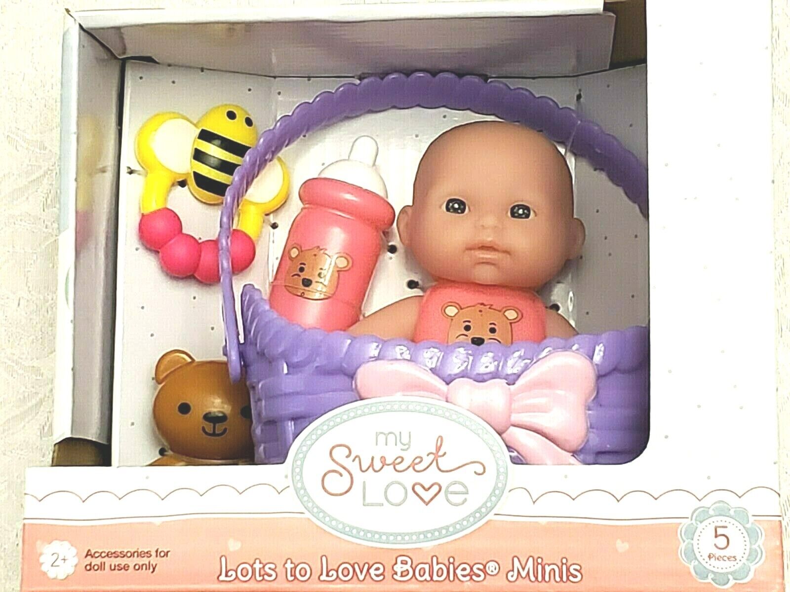 telt Forbigående rim NEW My Sweet Love Lots To Love Babies 5" Baby Doll in Basket w/ Accessories  43657703450 | eBay