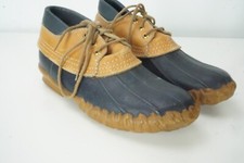 L.L. Bean Main Hunting Shoe Ladies Navy Blue Brown Sz 6 Made in USA