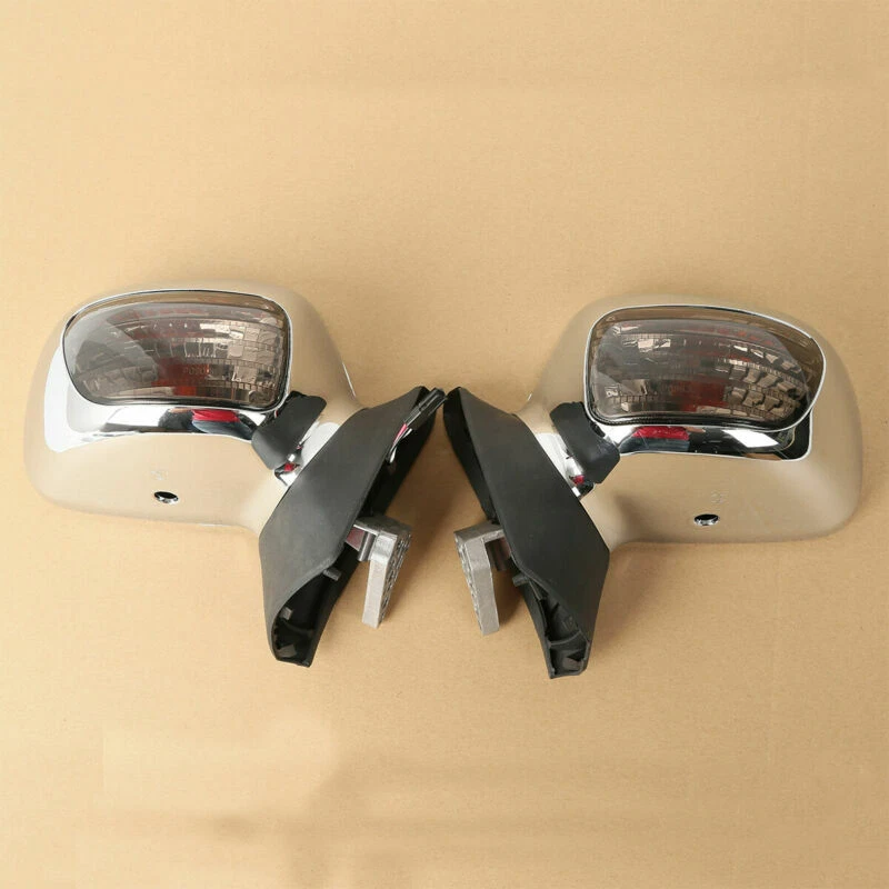 Rearview Mirrors W/ Turn Signals Smoke Lens Fit For Honda Goldwing 1800 01-17 16 - Изображение 4 из 4