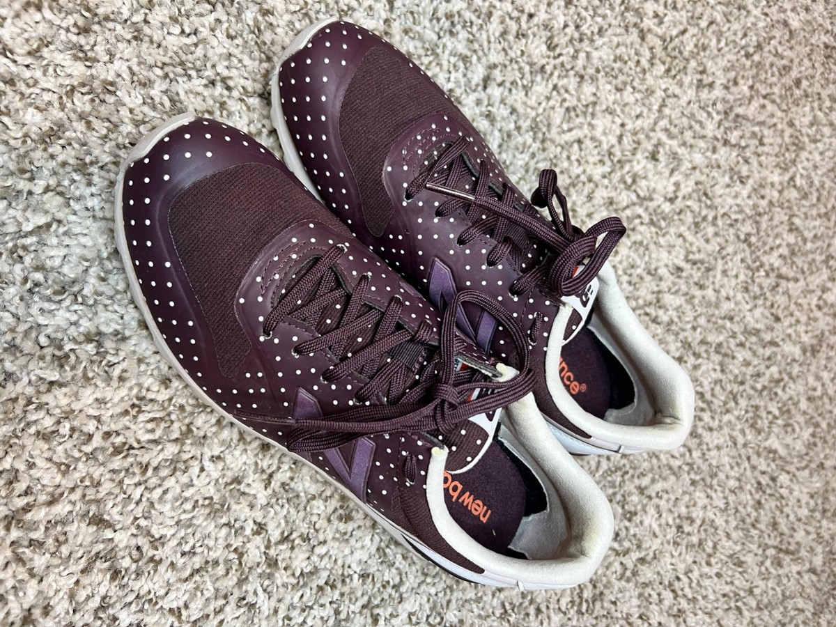 New Balance 696 Reengineered Brown Polka Dot Running Shoes  display picture 2