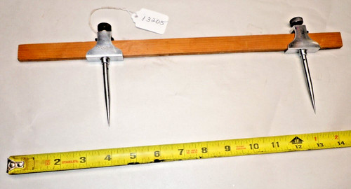 STARRETT Trammel Points No. 50-B Holders Steel Points Woodworker / Machinist USA