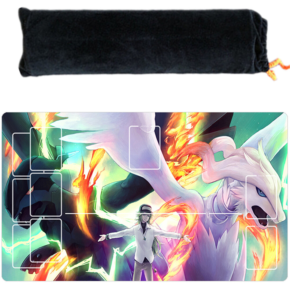 Reshiram Zekrom N Playmat TCG Card Game Play Mat Gaming Desk Mat