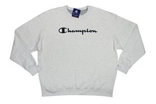 Champion Powerblend Logo Crew Neck Pullover Men's Sweatshirt XXL NWT Grey