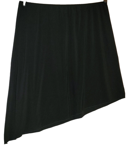 MKM Designs 1X Rock asymmetrischer Saum schwarz Stretch elastische Taille USA Karriere Lag - Bild 9 von 13