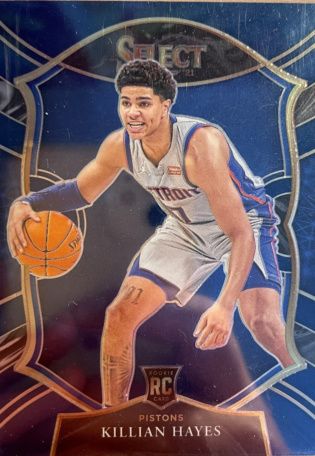 Killian Hayes 2020-21 Panini Select #67 Concourse Level Retail Blue Rookie Card
