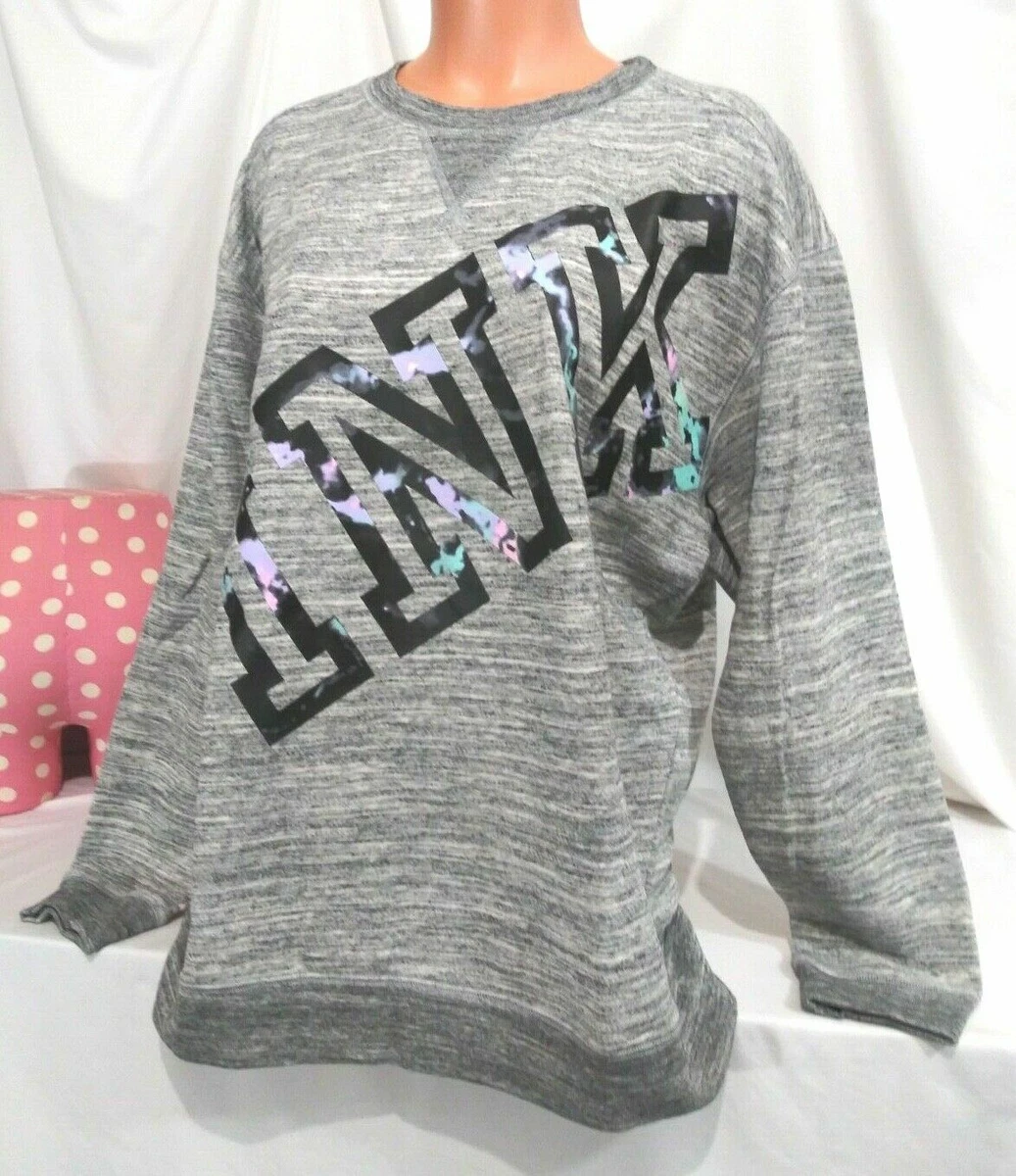 Victorias Secret Pink SOLD OUT Campus Crew Sweatshirt HEATHER