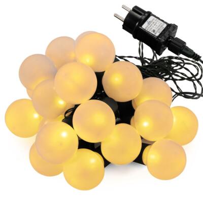 Lichterkette 20 LED warm-weiß Partybeleuchtung Birne Ø 5 cm Partylichter außen