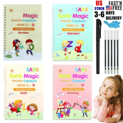 New Grooved Magic Copybook Grooved Children's Handwriting Book Practice Set Gift