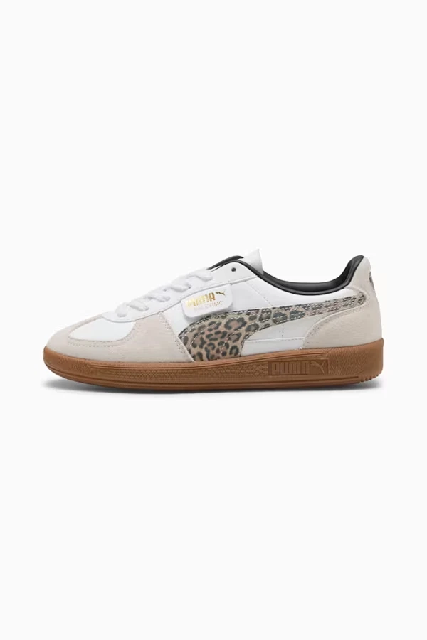 Puma Palermo Leo Sneakers Shoes in White-Vapor Gray