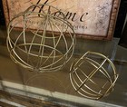 2 Topiary metal wire frame BALL GLOBE boxwood balls Tabletop Decor Set — photo 3