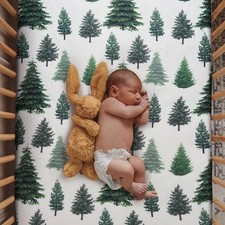 Soft Fitted Crib Sheet Stretchy Breathable Toddler Boys Girls Standard Bed