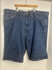 Vintage 90s Wrangler Men Carpenter Baggy Y2k Denim Shorts Size 44 Utility