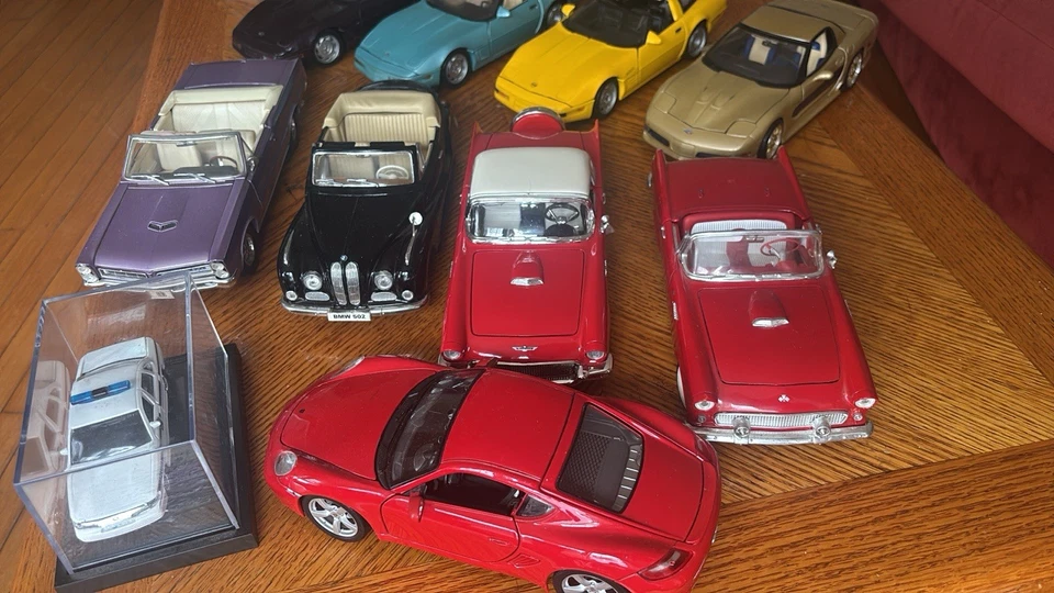 Lot of 9 Diecast Sport Cars All  1:18 Scale Mix Brands Rare Ones Collectors - Image 2 of 4