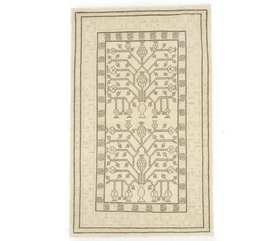 One-of-a-Kind Handmade Vintage Oriental Rug Classic Small Kitchen Carpet 3X5 ft