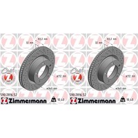 2X Zimmermann Sport Bremsscheiben 340Mm Gelocht Vorne Passend FüR Toyota Land