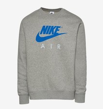  60 NIKE AIR CREW SPORTSWEAR CLUB FUTURA LOGO CREWNECK SWEATSHIRT GRAY sz S