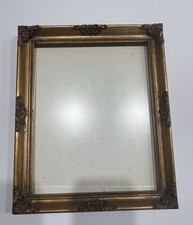 Vintage 8x10 Gold Wood Ornate Baroque Picture Frame, Non-Glare Glass