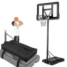 Height Adjustable Portable Basketball Hoop System Shatterproof Sandbag 2 Nets
