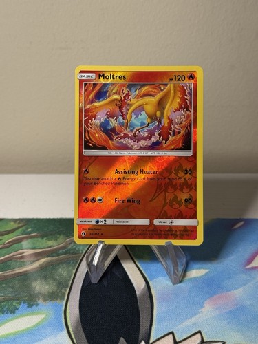 Moltres 38/214 Rare Lost Thunder Reverse Holo Pokemon LP