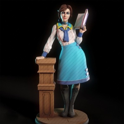 1/24 Scale Resin Doll Sexy Elizabeth Girl Statue Unpainted Unassembled Model Kit