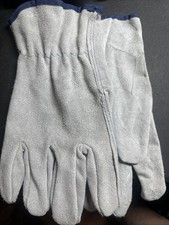 Leather Cow Hide Work Gloves Grey Size XL made In USA Grainger 5PE84