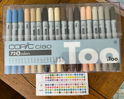 TOO Copic Ciao Starter  72 Colors B Set Pens Color Pens Alcohol Markers Box