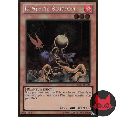 Yugioh Einsame Feuerblüte PGLD-DE034 Gold Rare LP