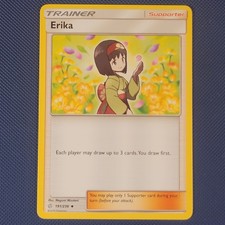 Erika 191/236 - Cosmic Eclipse - Uncommon Pokemon Card - NM