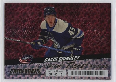 2024 Upper Deck Credentials Horizontal Red 98/99 Gavin Brindley Rookie RC 1ik9
