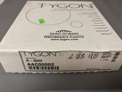TYGON AAC00002 R-3603 1/16'' ID 1/8'' OD Clear Flexible PVC Tubing 50 FT