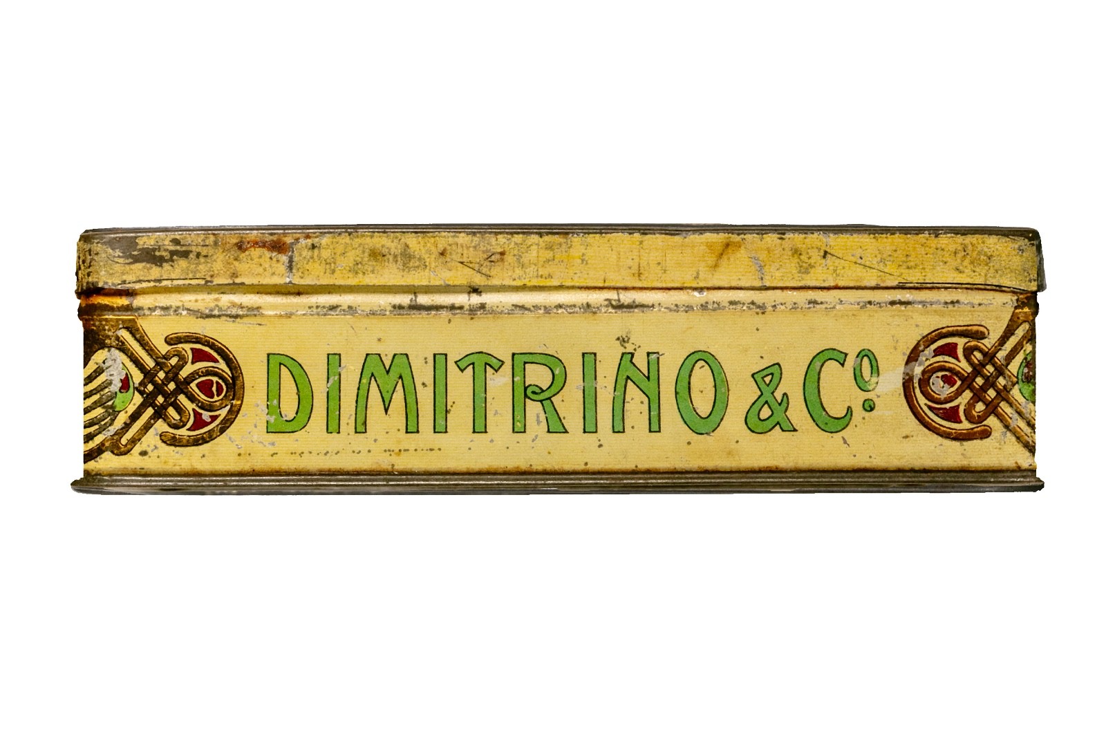 Rare 1900s Egyptian Dimitrino “Luxor" litho 100 cigarette tin in fair condition