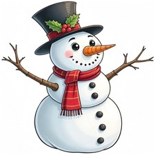 30 Custom Winter Time Snowman Personalized Address Labels