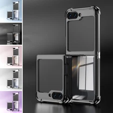 For Samsung Galaxy Z Flip7/7 FE/6/5/4/3 Clear Plating Anti-Drop Slim Phone Case