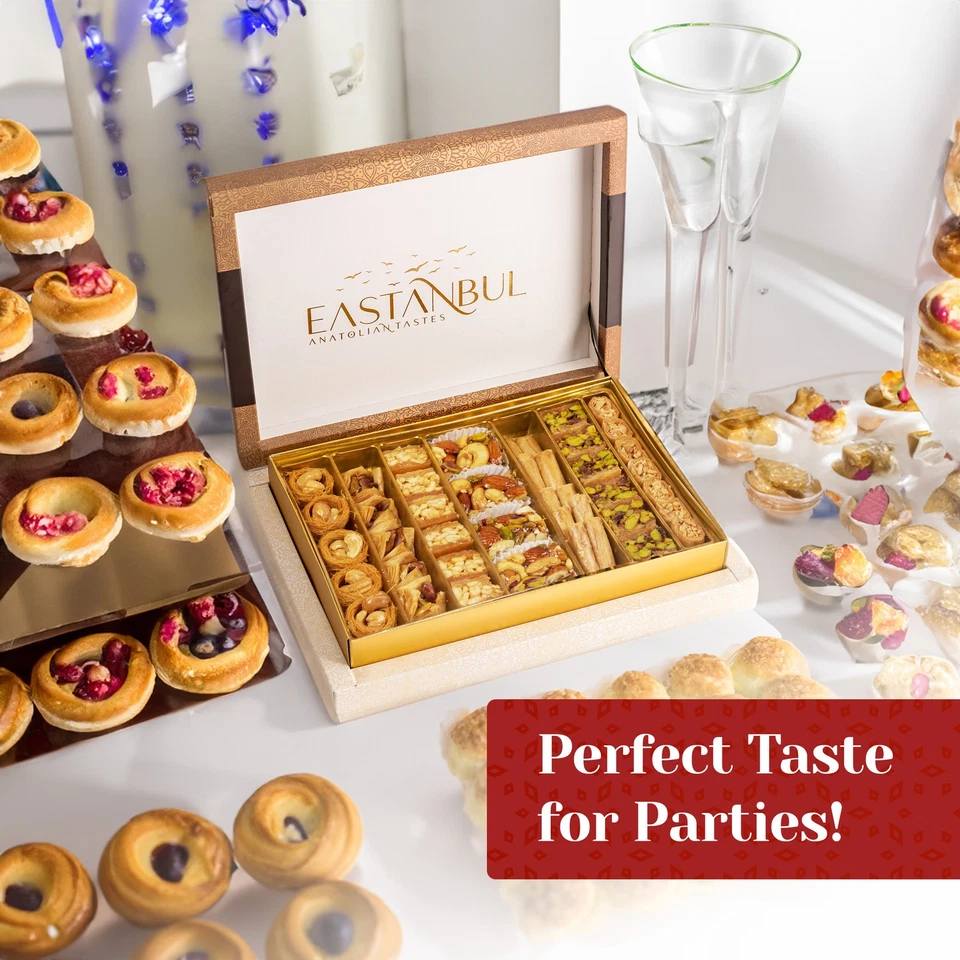 Eastanbul Baklava, Baklava Pastry, Gourmet Surtido Baklava Caja de Regalo, 1.1 lb Foto 3 de 4