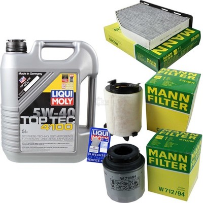 INSPEKTIONSKIT FILTER LIQUI MOLY ÖL 5L 5W-40 für VW Golf VI 5K1 1.4 TSI 1.2