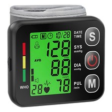 Backlit Blood Pressure Monitor Wrist LCD Screen Automatic Heart Rate BP Machine