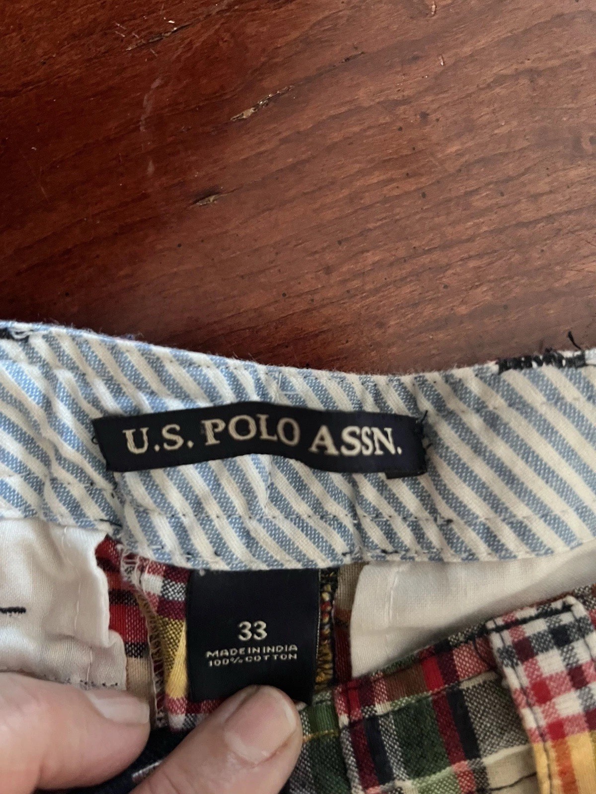 Us Polo Ass. Madras Patch Work ,size 33 Patch Wor… - image 12