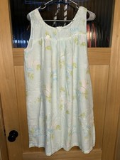 Vintage Philmaid Blue Sleeveless Scoop Neck Lace Floral Nightgown SZ 36/38 -med