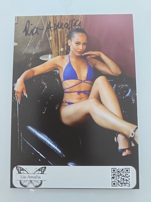 LIA AMALIA Autogramm Autogramme Original Autogrammkarte Signiert Model 
