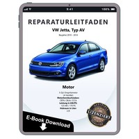 Vw Jetta 6 Av (10-14) 5-Zyl. 2,5L 4V Benzinmotor 170 Ps Reparaturleitfaden Ebook