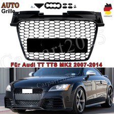 Wabengitter für Audi TT 8J TTS MK2 06-16 Sport Kühlergrill Hochglänz Schwarz Neu