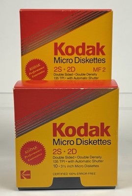 Kodak Micro Diskettes 2S-2D Double Sided Density 3-1/2'' 2 Boxes 15 Total NEW