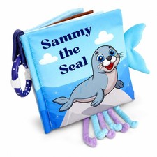 Soft Crinkle Cloth Book for Babies 0-18 Months   High Contrast Sensory Story ...