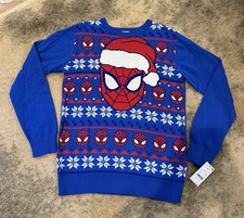 Marvel Spidey Christmas Holiday Sweater Youth Size XL Spider-Man