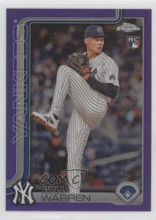 2025 Topps Chrome Purple Refractor 54/250 Will Warren #81 4k8