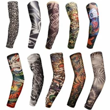 10 pcs Tattoo Cooling Arm Sleeves Cover UV Sun Protection Basketball Cycling