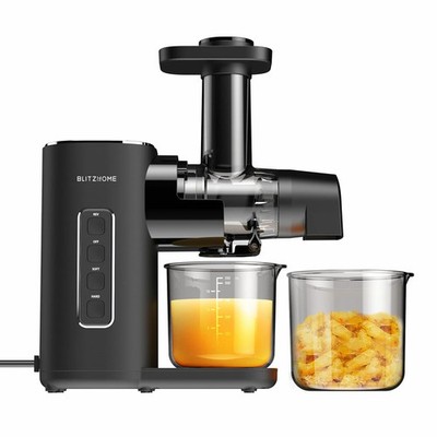 BlitzHome  BH-JC01 Kaltpresssaftepressmaschinen 2-Gang-Modi Langsame Entsafter